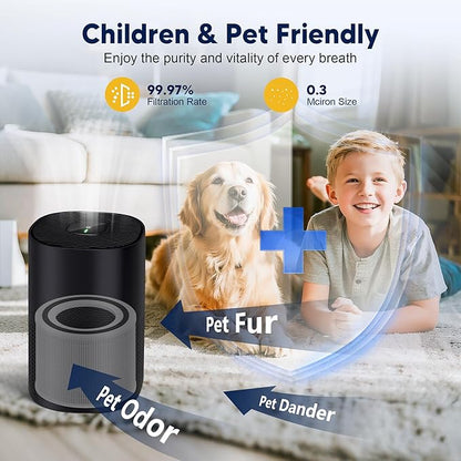 240 Replacement Filter Compatible with Puroair 240 Air Purifier, 3-in-1 True HEPA 14 Filtration with Activated Carbon for 99.97% Air Pollutants, Odor and Smoke, 2 Pack, White