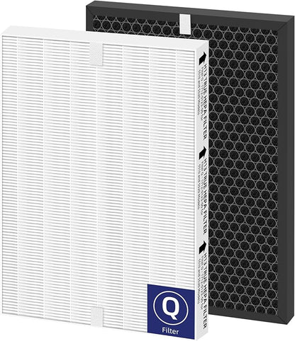 5510 5520 HEPA Air Purifier Filter Q Replacement for Winix 5510 5520 Plasmawave Air Purifier H13 True HEPA Carbon Filter,# 1712-0123-00,1 Set