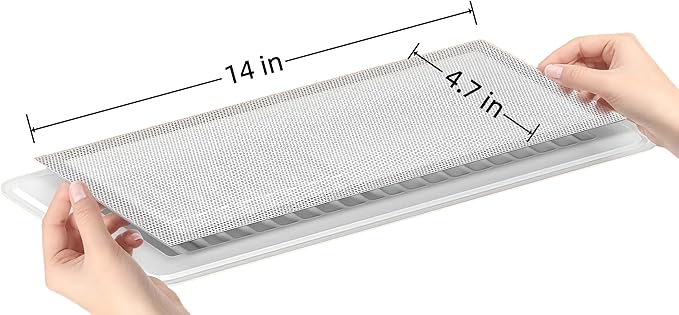 4 PCS White Magnetic Vent Covers-4x14 Magnetic Air Vent Covers with Mesh Screen for Floor/Wall/Ceiling Registers-Easy to Install, Secure Fit, Durable Design-White
