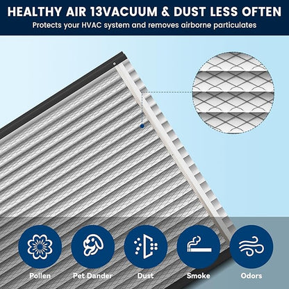 413 Replacement Filter Compatible with April-Aire Whole House Air Purifiers Model 1410, 1610, 2410, 2416, 3410, 4400,16x25x4 MERV 13 Pleated HVAC AC Furnace Filter,2 Pack