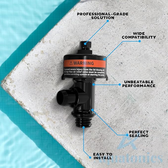 Air Relief Valve – Pressure Relief Valve 98209803 Replacement for FNS, FNS Plus, SMBW 2000 Series and 4000 Series, Clean and Clear – Pool Filter Valve for Pressure Release