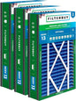 Filterbuy 16x25x3 Air Filter MERV 13 Optimal Smoke & Allergy Defense (3-Pack), Electrostatic Pleated HVAC AC Furnace Filters for Trion Air Bear, Lennox X0581 & More (Actual Size: 15.63 x 24.13 x 3.00)