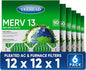 12x12x1 MERV 13 Air Filters, 6-Pack, Actual Size: 11.7" x 11.7" x 0.75", Pleated Design with Enhanced Filter Media for Superior Filtration,Perfect for HVAC, AC & Furnace Systems