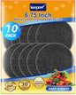 KEEPOW 10 Pack 6.75" Compost Bin Filter Replacement for Kitchen Compost Bin Countertop, Charcoal Filters for Compost Bucket, Activated Carbon Filter for Compost Pail Counter Refill Sets (Round)