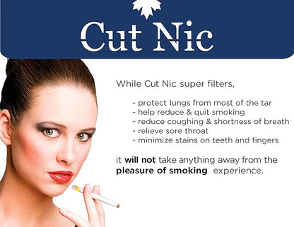 8 Hole Easy Draw Disposable Cigarette Filters - (300 Filters) Including 1 Travel CASE