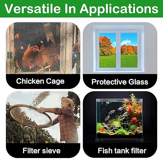 Copper Mesh Screen - 11.8" x 39.4", 40 Mesh, Dense Filter, 99.9% Pure Copper Fabric DIY Kit for Window Protection