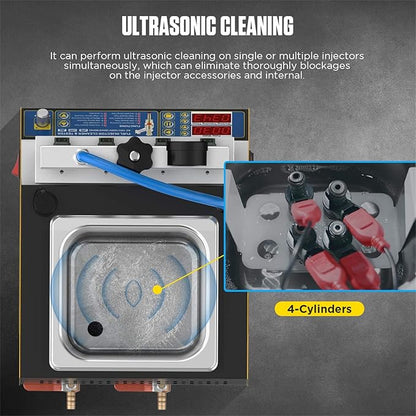 AUTOOL Automotive Motorcycle 4 Cylinder Ultrasonic Wave Injector Cleaner Petrol Injection Tester Cleaning Kit Tester