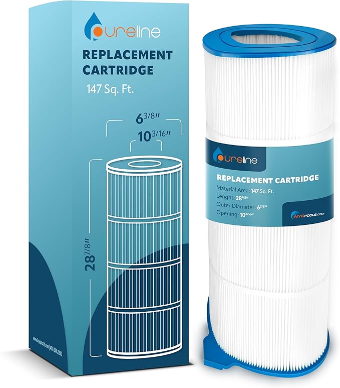Pureline 147 Sq Ft Pool Replacement Cartridge Filter, Compatible with Jacuzzi Triclops, TC450 (Old Style Triangular), 42-3640-15-R