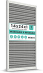 14x24x1 HVAC Furnace Air Filter, Washable Electrostatic Furnace Filter, MERV 8, Lasts a Lifetime, Breathe Fresher, Home And Office (Actual Size:13.38x23.38x0.82)