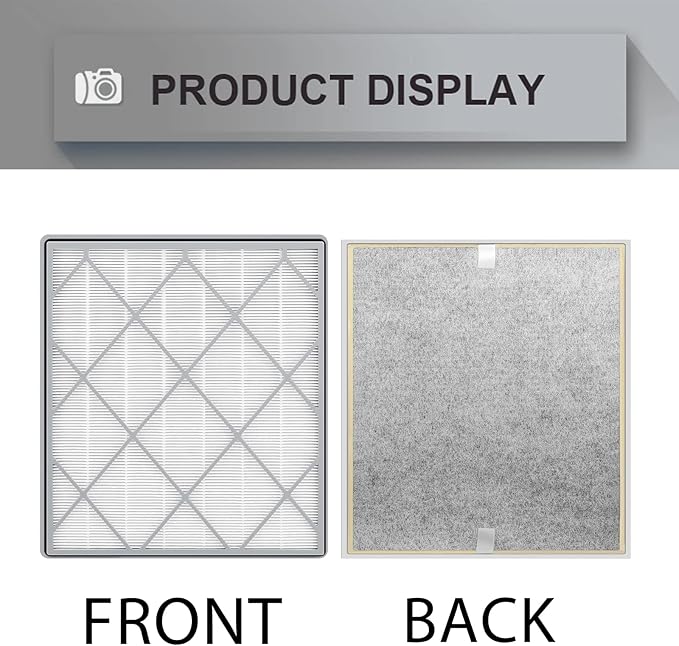 HE400 Hepa Filter Replacement Compatible with Shark HE4FKPET HE400 HE401 HE402 & HE405 4 Fan Air Cleaner Purifier, 3-Stage Filtration