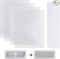 4 PCS DIY White Magnetic Vent Covers – 13.8" x 11.8" Customizable Air Register with Easy-to-Cut Mesh & Magnetic Strips, Perfect Fit for Floor/Wall/Ceiling Vents, Home Vent Solutions（White）