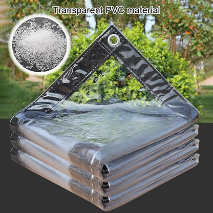 Curtain Patio Enclosure, Water Proof PVC Curtains for Gazebos with Zip, Transparent Outdoor Tarps for Patio Enclosure, Camping, Porch(1.6x1.8m)