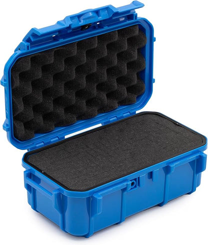 Evergreen 57 Waterproof Dry Box Protective Case with Pick & Pluck Foam - Travel Safe/Mil Spec/USA Made - for Cameras, Phones, Hiking, Boating, Water Sports, Action Cams (Blue)