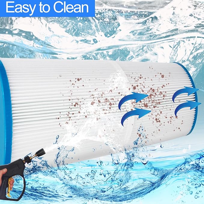PWK30-EC Spa Filter Cartridge Replaces for Unicel C-6330, C-6430, Filbur FC-3915, CCP498, AK-5005, XLS-602, FC-3915M, Hot Springs 31489, 60307, 30 sq.ft Drop in Hot Tub Filter, 2 Pack