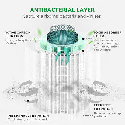 Afloia Toxin Romover Filter for KILO/KILOPRO/KILOPLUS/MIRO/MIROPRO Air Purifiers