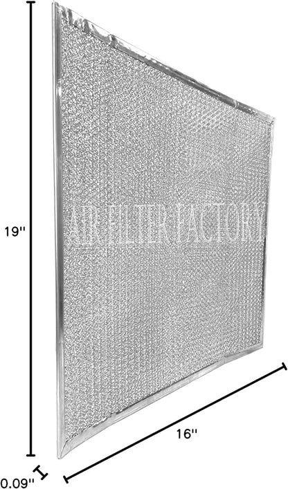 Air Filter Factory Replacement For Nordyne, Nortek 917763 A-Coil 16X19 HVAC Furnace Metal Mesh Filter 2-Pack