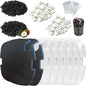 16 Packs Aquarium Filter Media Kit Compatible with MarineLand Magniflow Canister Filters C-360 and 400, Includes Activated Carbons, Ceramic Rings, Sponge Filters and Filter Pads