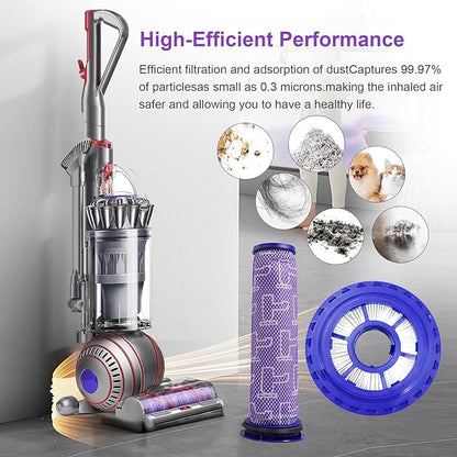 Vacuum Ball Animal 2 Ball Animal 3 Filter Replacement,for Dyson DC41, DC65, DC66, UP13, UP20 UP30 Animal, Multi Ball Upright Vacuum Cleaner,Part # 920769-01&920640-01, 2 Pack