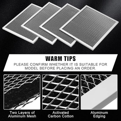 Baquler Range Hood Filter Compatible with Broan Nutone 97007696 Range Hood Replacement Filter Stove Vent Aluminum Mesh Charcoal for Kitchen Air(12 Pcs)