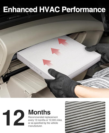 Puroma 2 Pack Cabin Air Filter with Multiple Fiber Layers Replacement for CP285, CF10285, Toyota Camry, RAV4, Highlander, Corolla, 4Runner, Tundra, Prius, Sienna, Lexus, Scion, Subaru, Jaguar