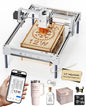 Laser Engraver 12W Laser Engraving Machine for Wood Metal Acrylic Glass Stone, DIY CNC Portable Laser Cutter 7.9" x 11.8" (Near A4) Offline Engraving Carverall K15 Pro Silvery, 12000mW, Class 1