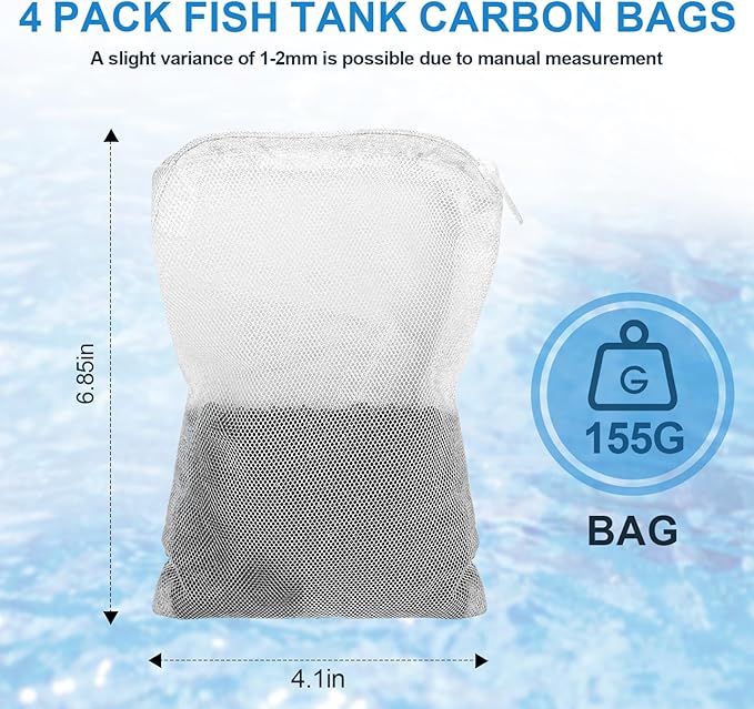 4 Pack Activated Carbon Inserts for AquaClear 70 Aquarium Filter,Carbon Media for Fluval Aqua Clear up to 70 Gallons Aquariums,Charcoal for Fish Tank Filter A1386