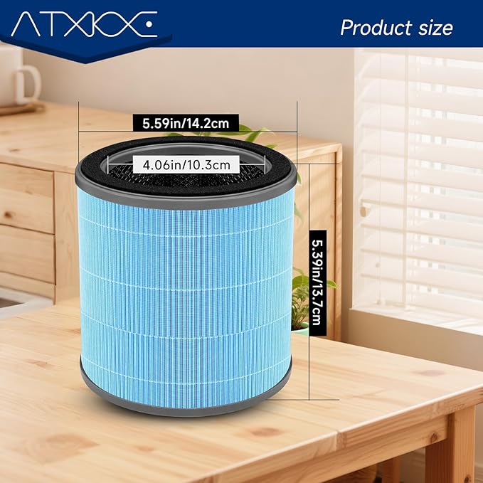 AP070B Replacement Filter Compatible with Aircillin AP070A and AP070B Air Purifier, 4-in-1 High-Efficiency True Filter with Activated Carbon, 2 Pack