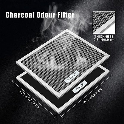 Baquler Range Hood Filter Compatible with Broan Nutone 97007696 Range Hood Replacement Filter Stove Vent Aluminum Mesh Charcoal for Kitchen Air(8 Pcs)