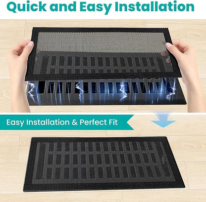 Efforest Floor Vent Covers Magnetic - 6 Pack Air Filters Mesh Screen Dust Filter Register Deflectors for Home HVAC AC Grilles & RV - Strong Hold Washable (5.5x14 Inch)