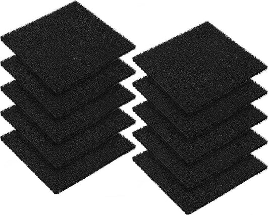 10 Pack Square Compost Bin Filters Spare Activated Carbon Filter Sheets for Indoor Kitchen Compost Bucket Countertop and Recycle Bin (5 Inches)