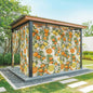 Lemons Yellow Orange Summer Plant Linen Outdoor Curtains for Patio Waterproof Outside Curtains with Grommet Top Weatherproof Curtain for Cabana Pergola Gazebo, 1 Panel, 54" W x 84" L