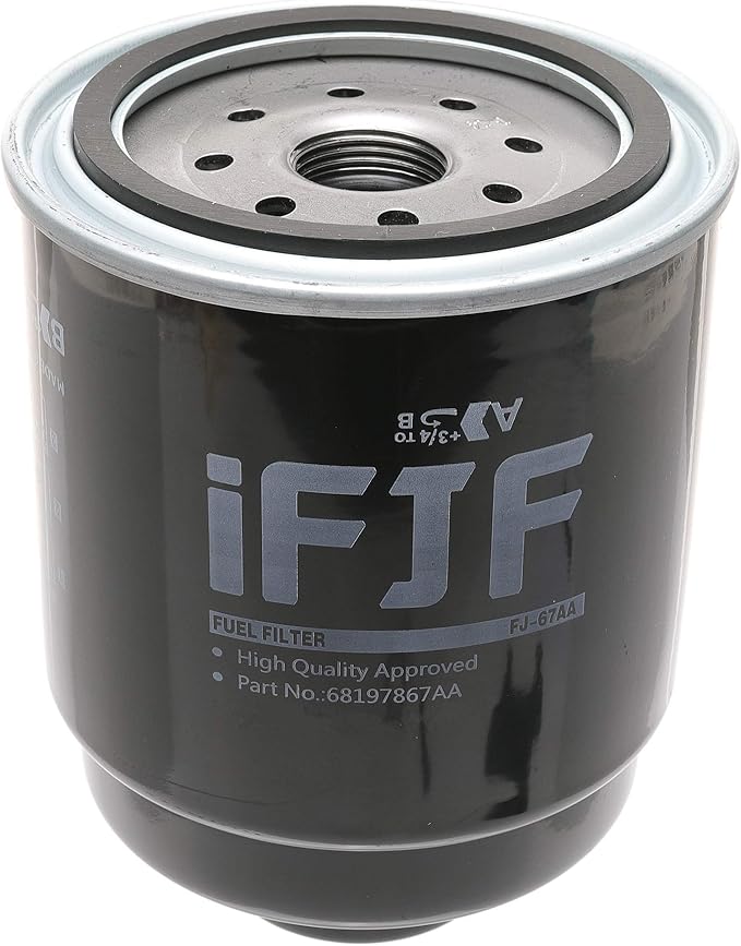 iFJF Fuel Filter Water Separator for 2013-2018 Dodge Ram 6.7 Liter 2500 3500 4500 5500 6.7L Cummins Turbo Diesel Engines 68197867AA 68197867AB Includes One Gasket