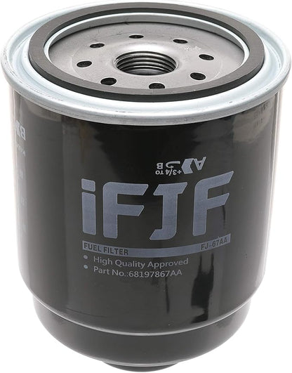 iFJF Fuel Filter Water Separator for 2013-2018 Dodge Ram 6.7 Liter 2500 3500 4500 5500 6.7L Cummins Turbo Diesel Engines 68197867AA 68197867AB Includes One Gasket