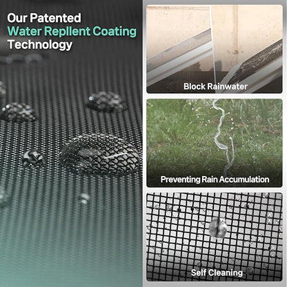 Premium Window Screen Replacement DIY KIT 39" 51" Blocks Rain, Pet Scratch, Pollen, Fine Dust 99%, 30Mesh Durable New Material (W39in X L120in-Only Screen)
