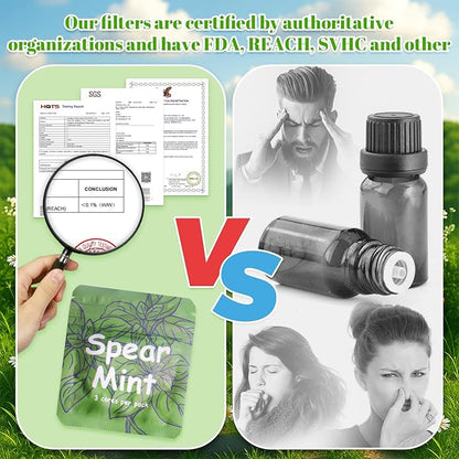 ASTOFLI Quit Smoking Breathing Necklace for Adults - Flavored Stress Breathing Necklace Stop Smoking for Women - Breathlink for Men Meditation Breathe Anxiety Whistle Necklaces inhaler Breathlace