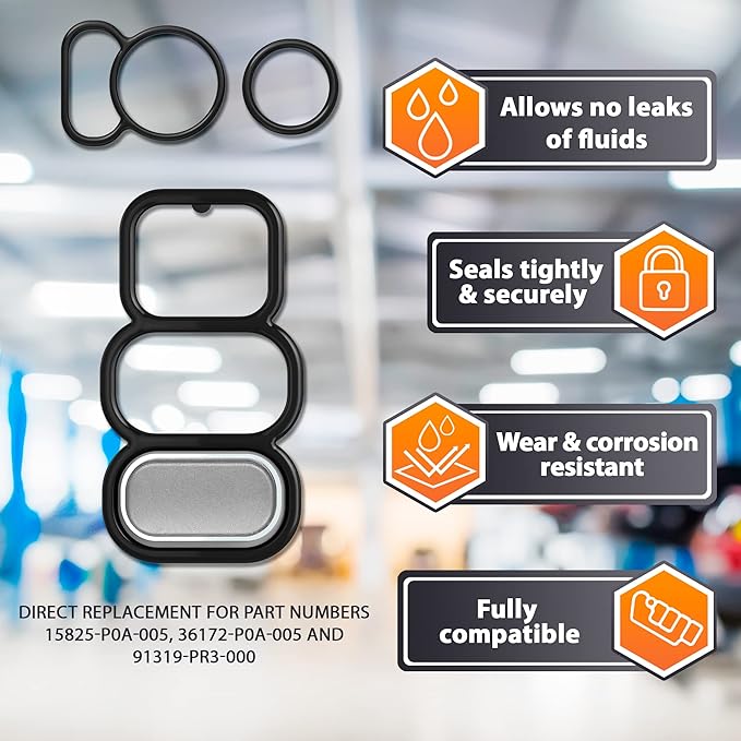 Head Cylinder Solenoid Valve Gasket Replacement for Honda/Acura Accord Isight CL 1994-2006 - VTEC Filter Spool Valve 1.0L 2.2L 2.3L - Set of 15825-P0A-005 36172-P0A-005 91319-PR3-000 by AUTOMAJOR