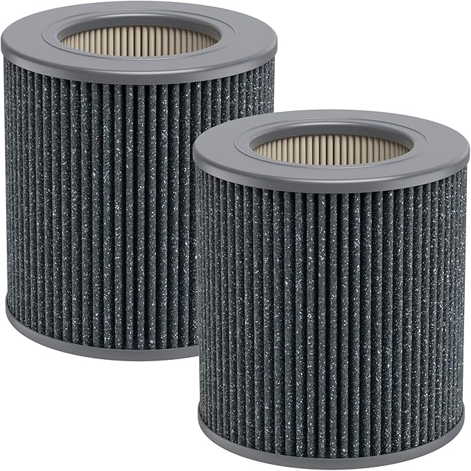 2 Pack Air Mini PECO-HEPA Replacement Filters Compatible with Moleku-le Tri-Power Air Mini and Air Mini + Air Purifiers, 3-in-1 High-Efficiency Replacement Filter