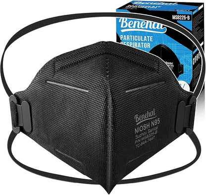 N95 Masks for Adults - NIOSH-Approved Individually Wrapped Reusable N95 Face Masks- 95% Filtration for Easy Breathing