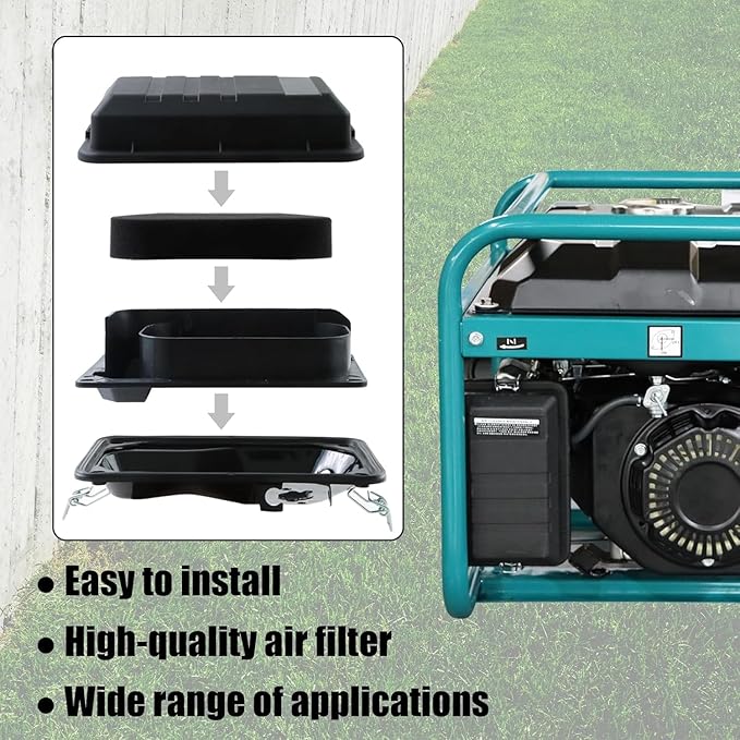 196cc 212cc Generator Air Filter Box/Air Housing Filter Assembly for 3000 3500 4000 4500 watt Compatible with Champion Predator Firman Generators Air Cleaner
