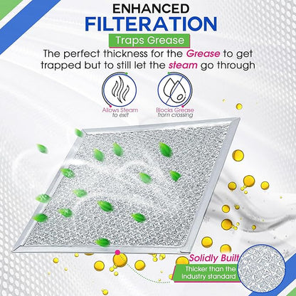Bagean Stove Vent Filter 8x8 inch BCC024600 Compatible with Ventline Range Hood Filter Replacement for Kitchen Exhaust Fan - Aluminum Screen Blocks Grease & Filters Over Oven Air (1-Pack)