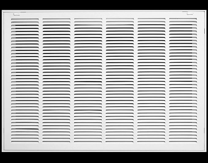 30" X 24 Steel Return Air Filter Grille for 1" Filter - Removable Frame - HVAC Duct Cover - Flat Stamped Face - White [Outer Dimensions: 32.5 X 25.75]