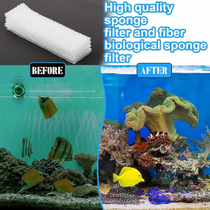 Maxcheck 10 Pcs Biological Filter Screens Bio-Screen Pad Filter Pad for Aquarium Filtration System(Compatible with C3)