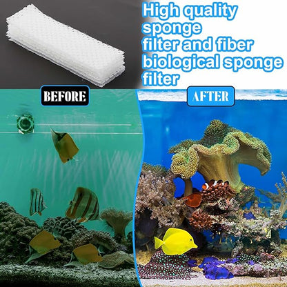 Maxcheck 10 Pcs Biological Filter Screens Bio-Screen Pad Filter Pad for Aquarium Filtration System(Compatible with C3)