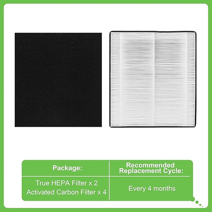 MD1-0022 Replacement Filter, Compatible with Vornado Air Purifier Models AC300, AC350, AC500, AC550, PCO200, PCO300 and PCO500, 2 HEPA Filter MD1-002 + 4 Pre-Filter MD1-0023