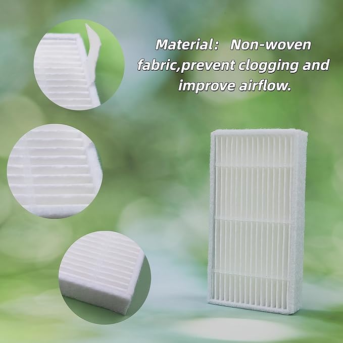 10pcs HEPA Filter for ILIFE Vacuum Cleaners, Replacement Filters for ILIFE V3, V3S, V3S Pro, V5, V5S, V5S Pro V5s Pro 2 V5s Plus Noisz S5 Robotic Vacuum Cleaner Robot Vacuum Filters