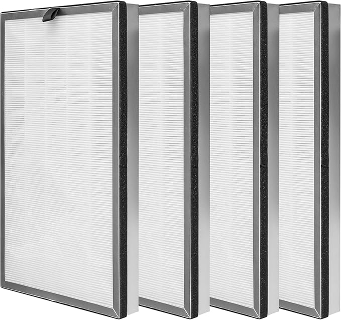 Replacement Filter, Compatible with 112 V2.0 Air Purifier,3 in 1 Pre-filter, H13 True HEPA Filter and Activated Carbon Filter, 4 Pack