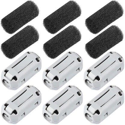 Outus 6 Pcs 3D Printer 1.75 Filament Filters, Cleaning Filament Cleaner Dust Filter Blocks Flame Resistant Rubber Foam Wiped Off Debris for Pla ABS Petg or Other Printing, Gray