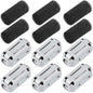 Outus 6 Pcs 3D Printer 1.75 Filament Filters, Cleaning Filament Cleaner Dust Filter Blocks Flame Resistant Rubber Foam Wiped Off Debris for Pla ABS Petg or Other Printing, Gray