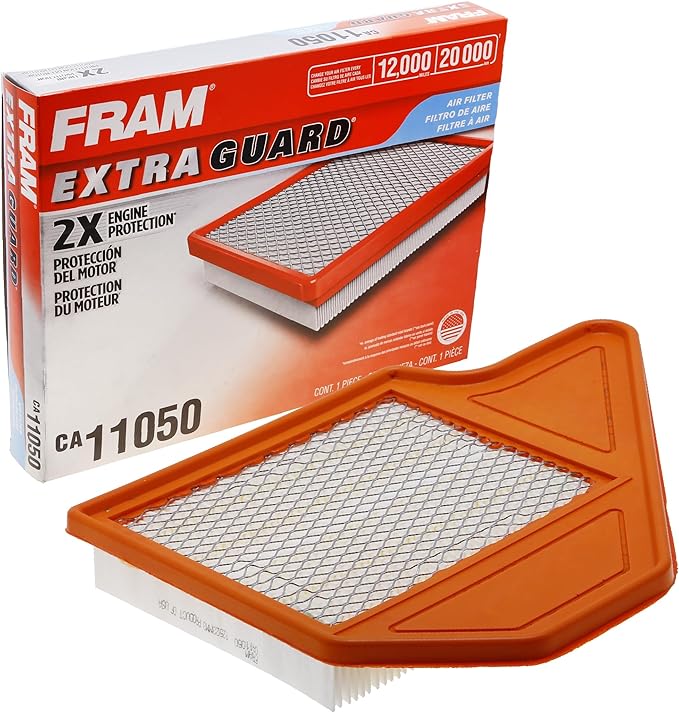 FRAM Extra Guard CA11050 Replacement Engine Air Filter for Select Chrysler, Dodge, Ram and Volkswagen (3.6L) Models, Provides Up to 12 Months or 12,000 Miles Filter Protection