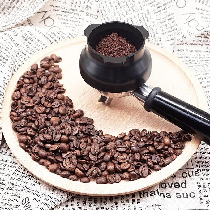 Dosing Funnel 54mm Espresso Coffee Accessrioes for Breville Barista Portafilter Hands-Free Black